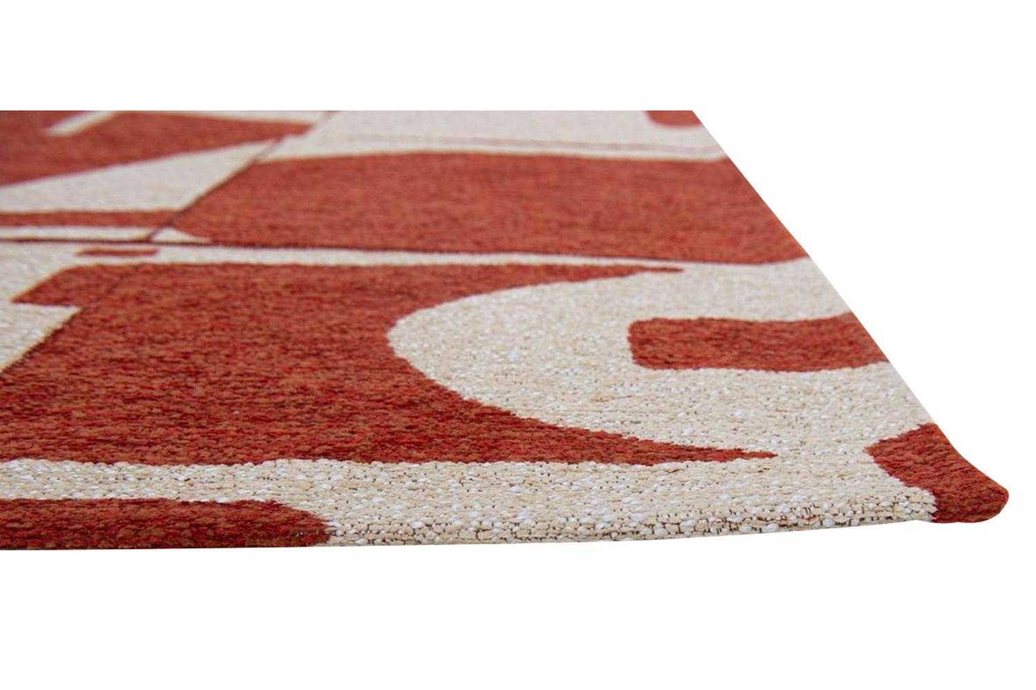 Louis De Poortere | Papercut Indoor Eco Rug | Red/White | 80 x 150 cm-4