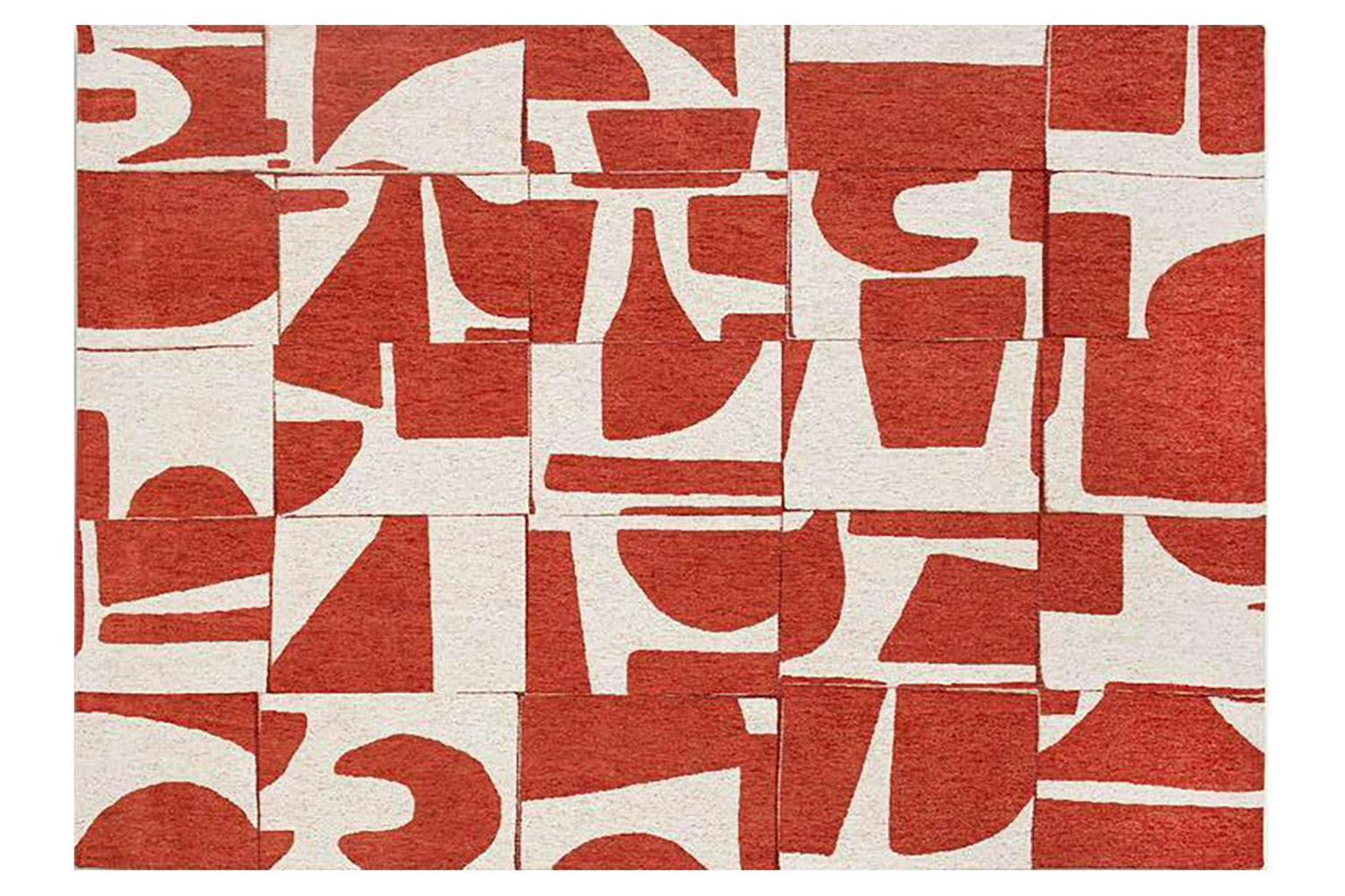Louis De Poortere | Papercut Indoor Eco Rug | Red/White | 80 x 250 cm