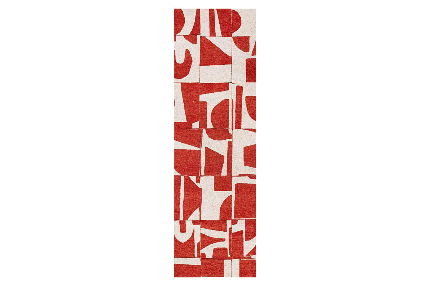 Louis De Poortere | Papercut Indoor Eco Rug | Red/White | 80 x 250 cm-6