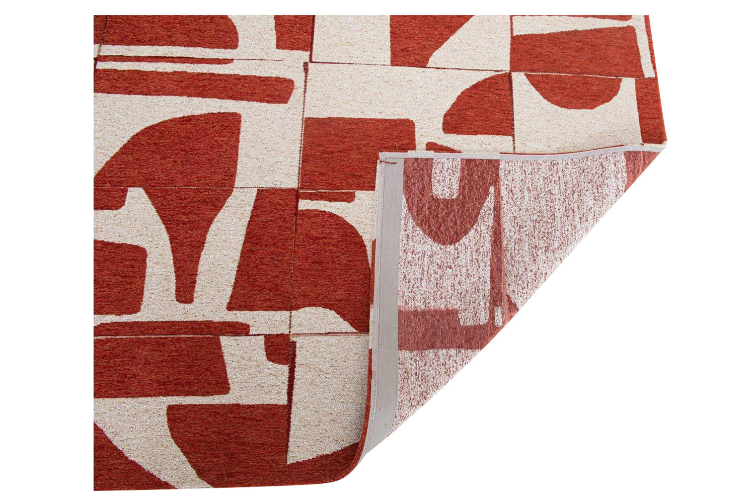 Louis De Poortere | Papercut Indoor Eco Rug | Red/White | 80 x 250 cm-3