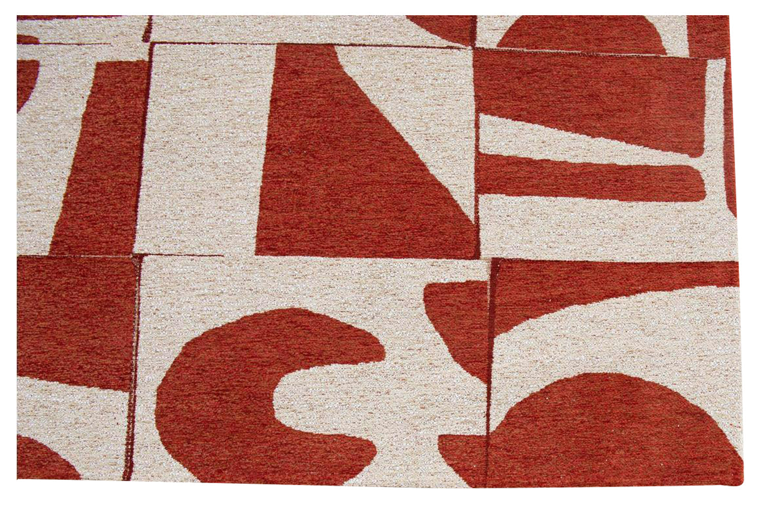 Louis De Poortere | Papercut Indoor Eco Rug | Red/White | 80 x 250 cm-5