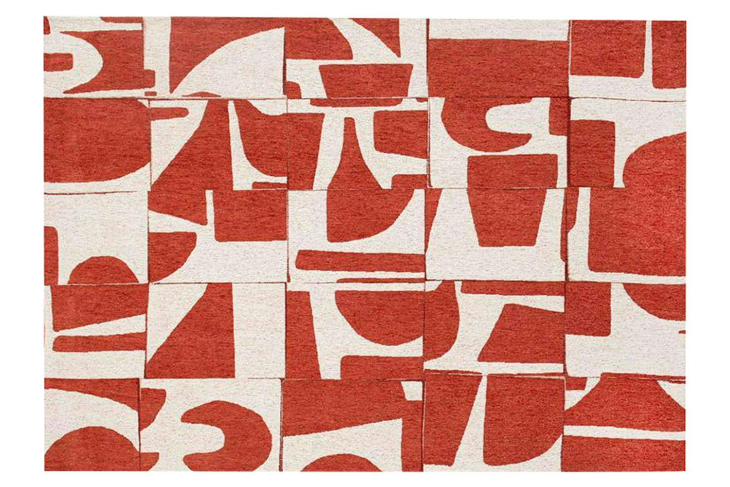 Louis De Poortere | Papercut Indoor Eco Rug | Red/White | 140 x 200 cm