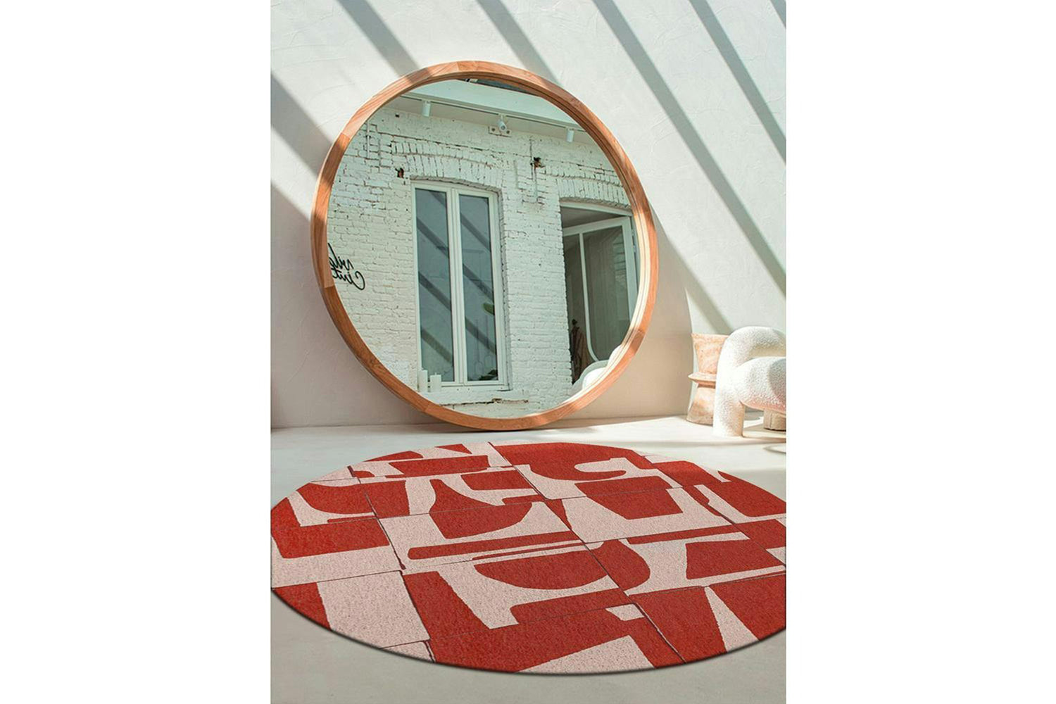 Louis De Poortere | Papercut Indoor Eco Rug | Red/White | 200 x 280 cm-3