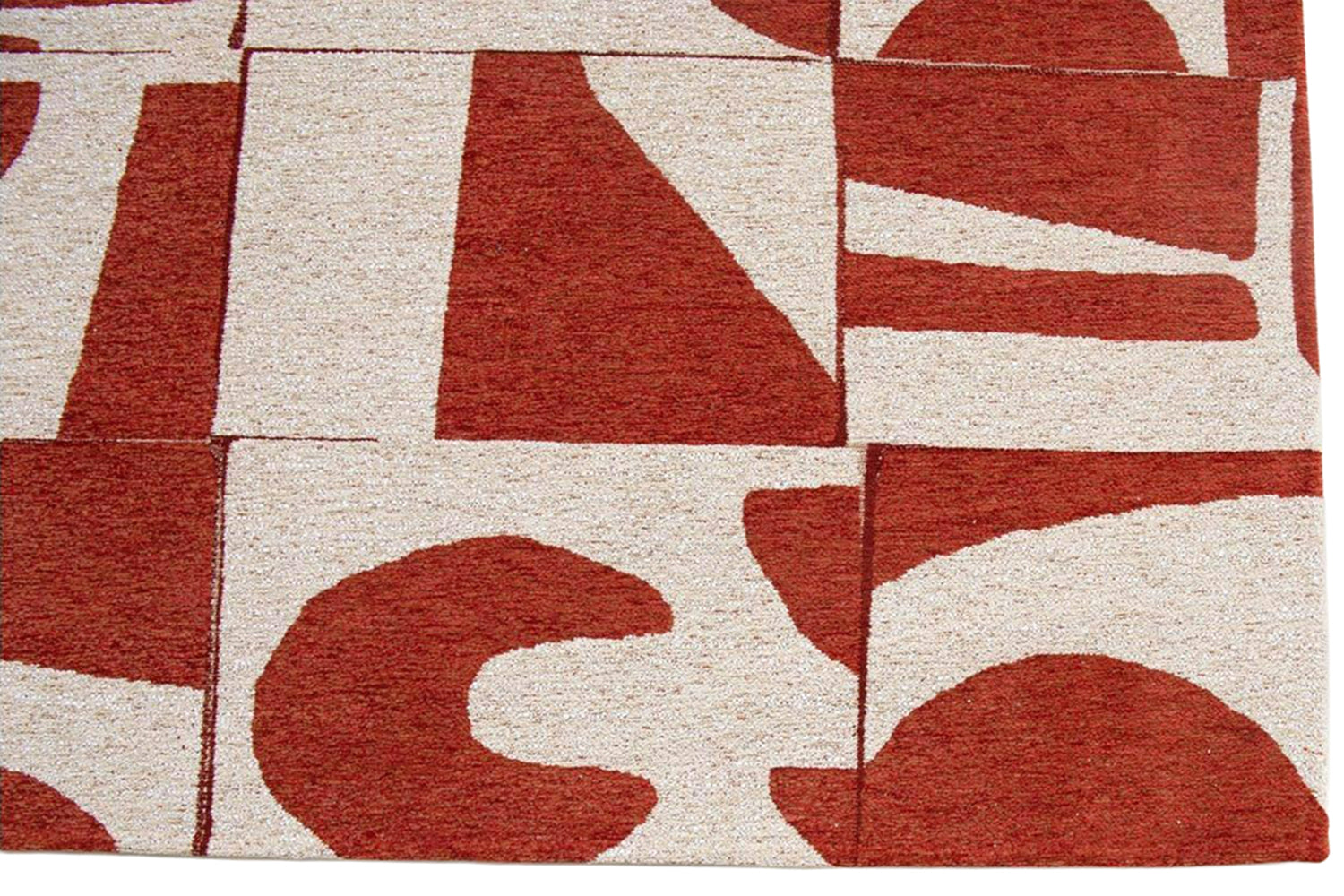 Louis De Poortere | Papercut Indoor Eco Rug | Red/White | 240 x 340 cm-7