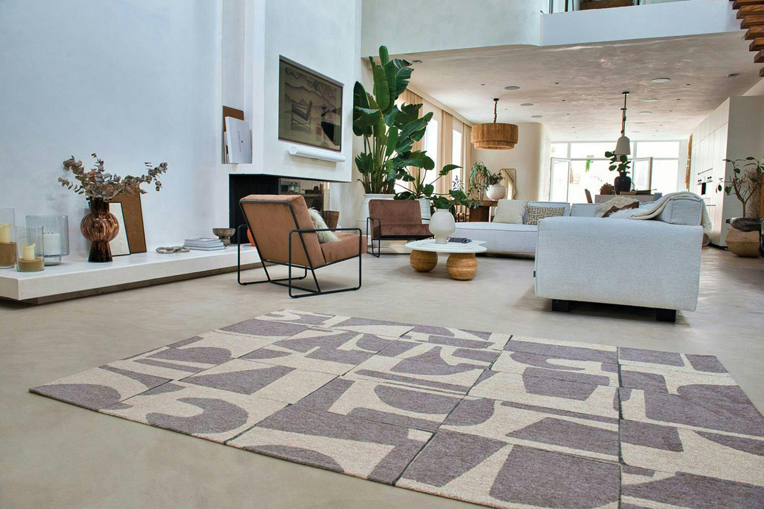 Louis De Poortere | Papercut Indoor Eco Rug | Beige/Grey | 280 x 390 cm-2