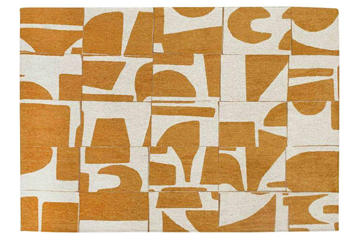 Louis De Poortere | Papercut Indoor Eco Rug | Yellow/White | 80 x 250 cm