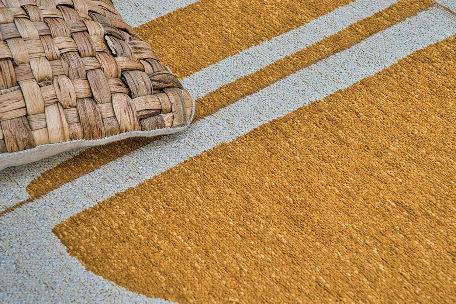 Louis De Poortere | Papercut Indoor Eco Rug | Yellow/White | 80 x 250 cm-2
