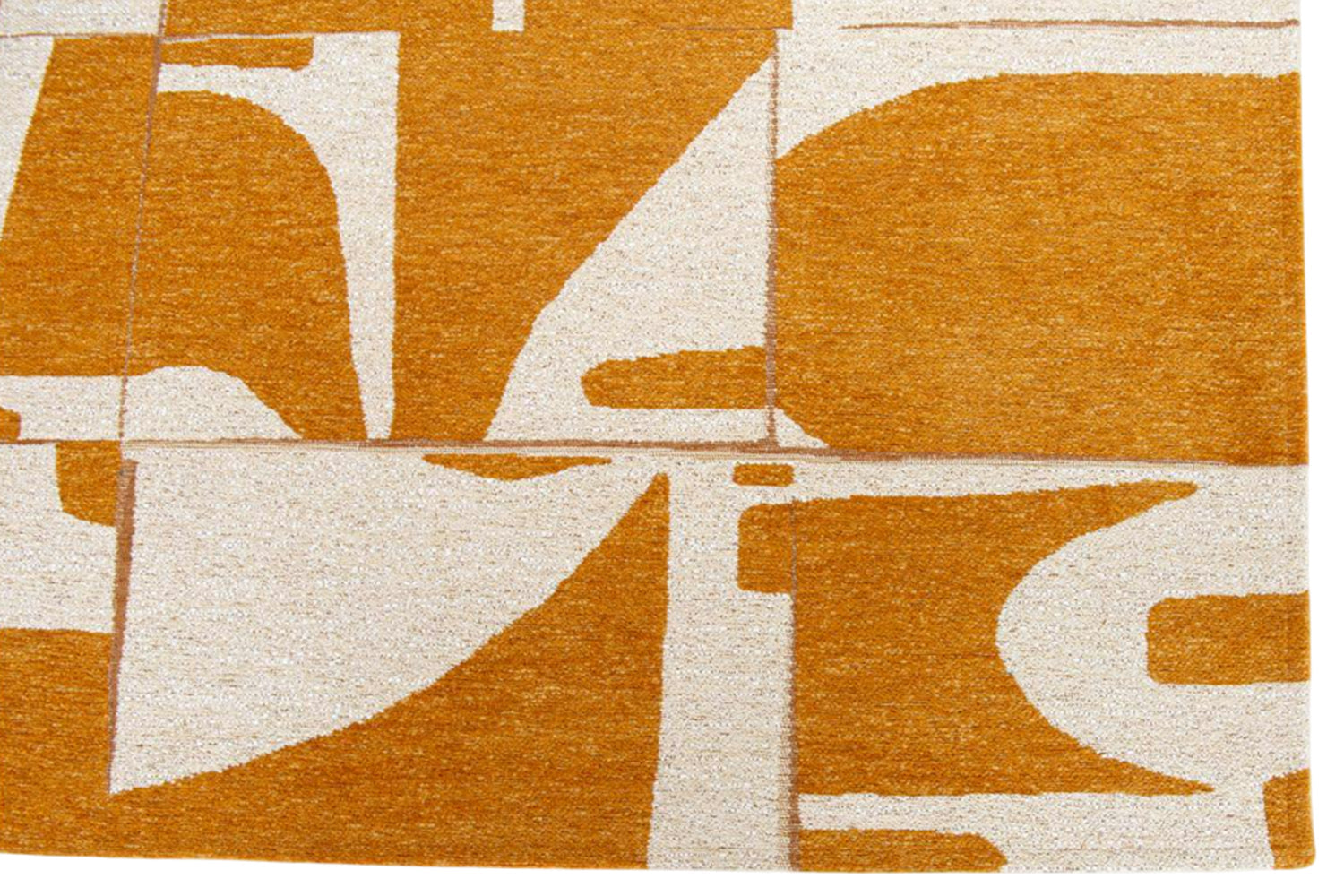Louis De Poortere | Papercut Indoor Eco Rug | Yellow/White | 80 x 250 cm-6