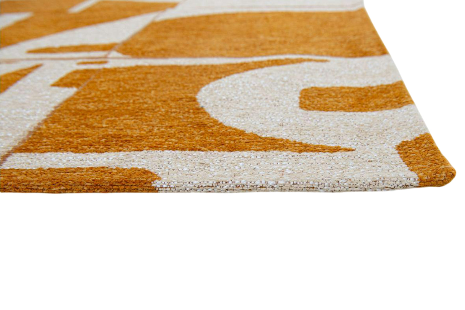 Louis De Poortere | Papercut Indoor Eco Rug | Yellow/White | 80 x 250 cm-7