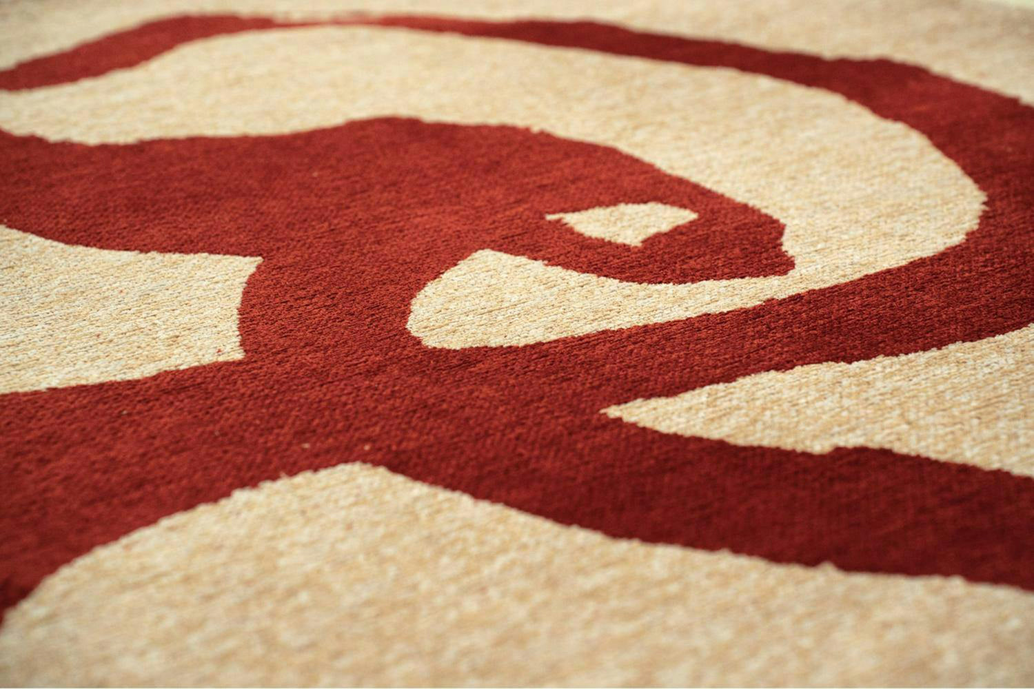 Louis De Poortere | Ribbon Imperial Eco Rug | Red/Beige | 170 x 240 cm-8