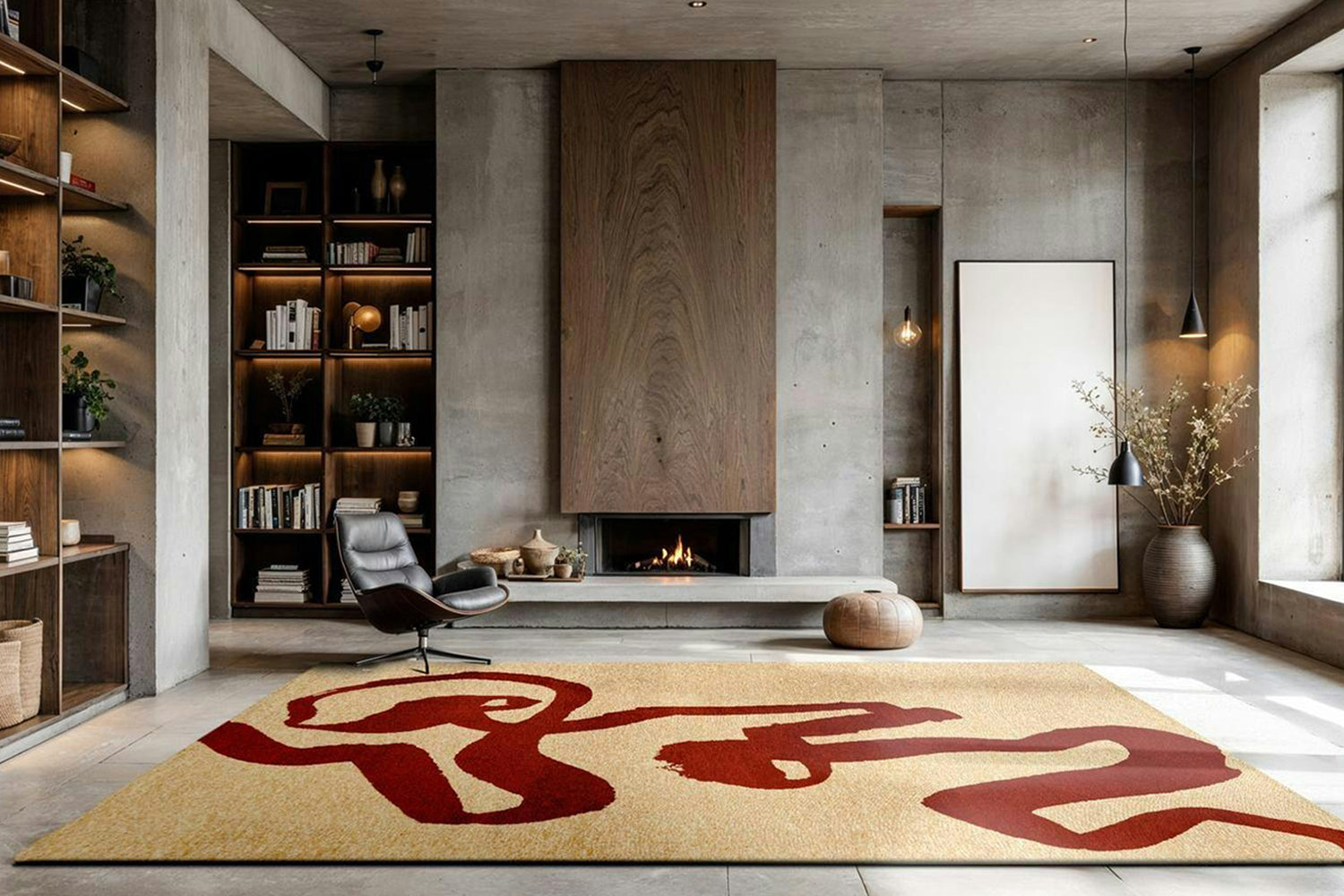 Louis De Poortere | Ribbon Imperial Eco Rug | Red/Beige | 280 x 390 cm-2