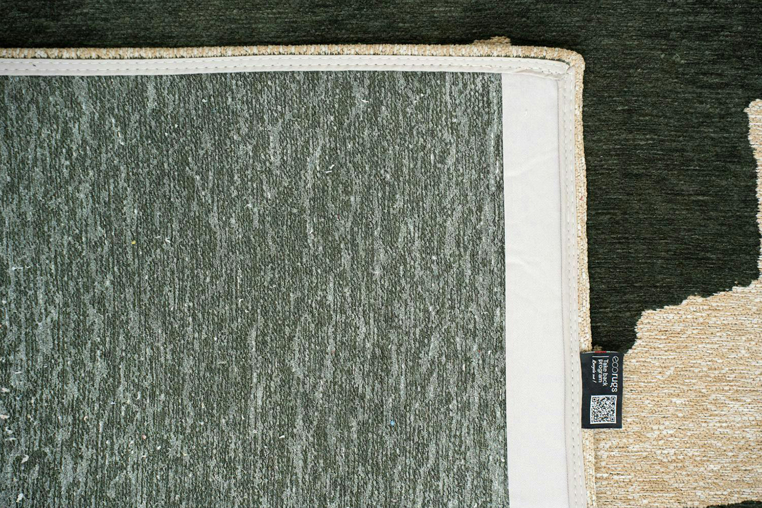 Louis De Poortere | Ribbon Garden Spirit Eco Rug | Beige/Green | 80 x 150 cm-6