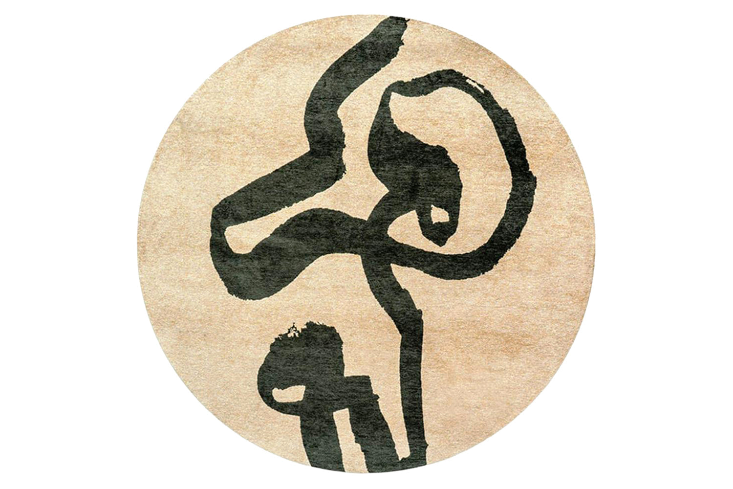 Louis De Poortere | Ribbon Garden Spirit Eco Round Rug | Beige/Green | 240 x 240 cm
