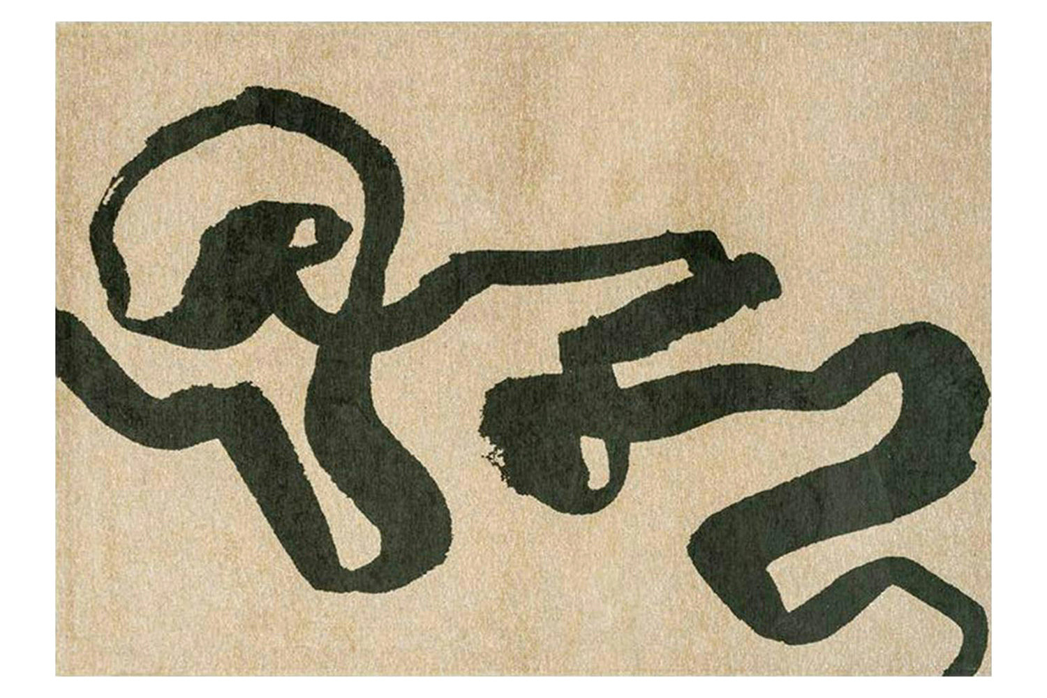 Louis De Poortere | Ribbon Garden Spirit Eco Rug | Beige/Green | 280 x 390 cm