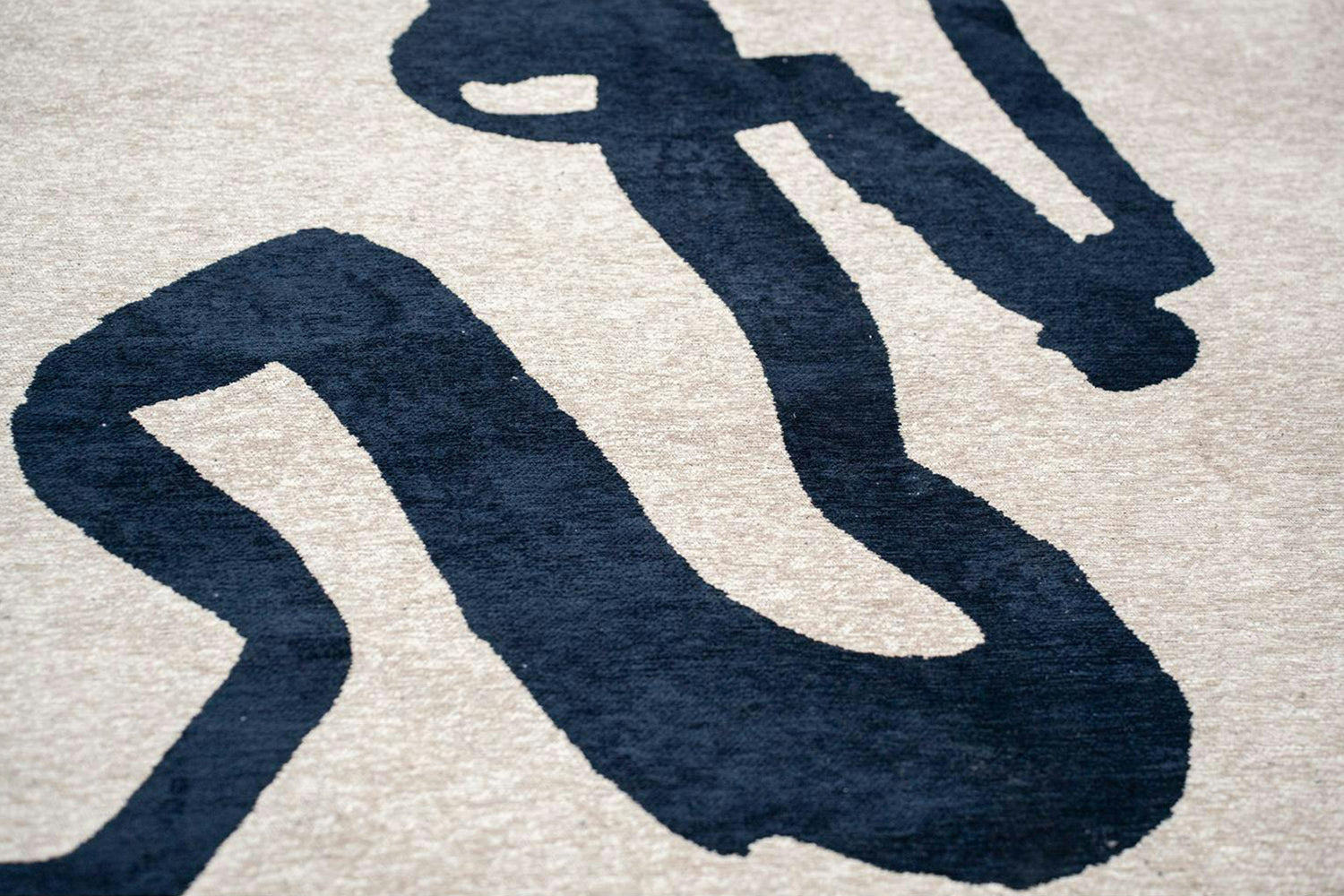 Louis De Poortere | Ribbon Sea Eco Rug | Beige/Blue | 80 x 150 cm-7