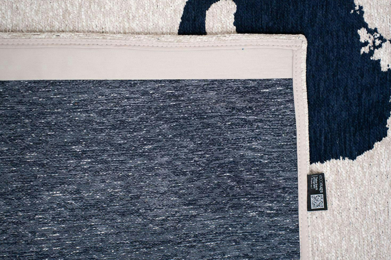 Louis De Poortere | Ribbon Sea Eco Rug | Beige/Blue | 140 x 200 cm-6