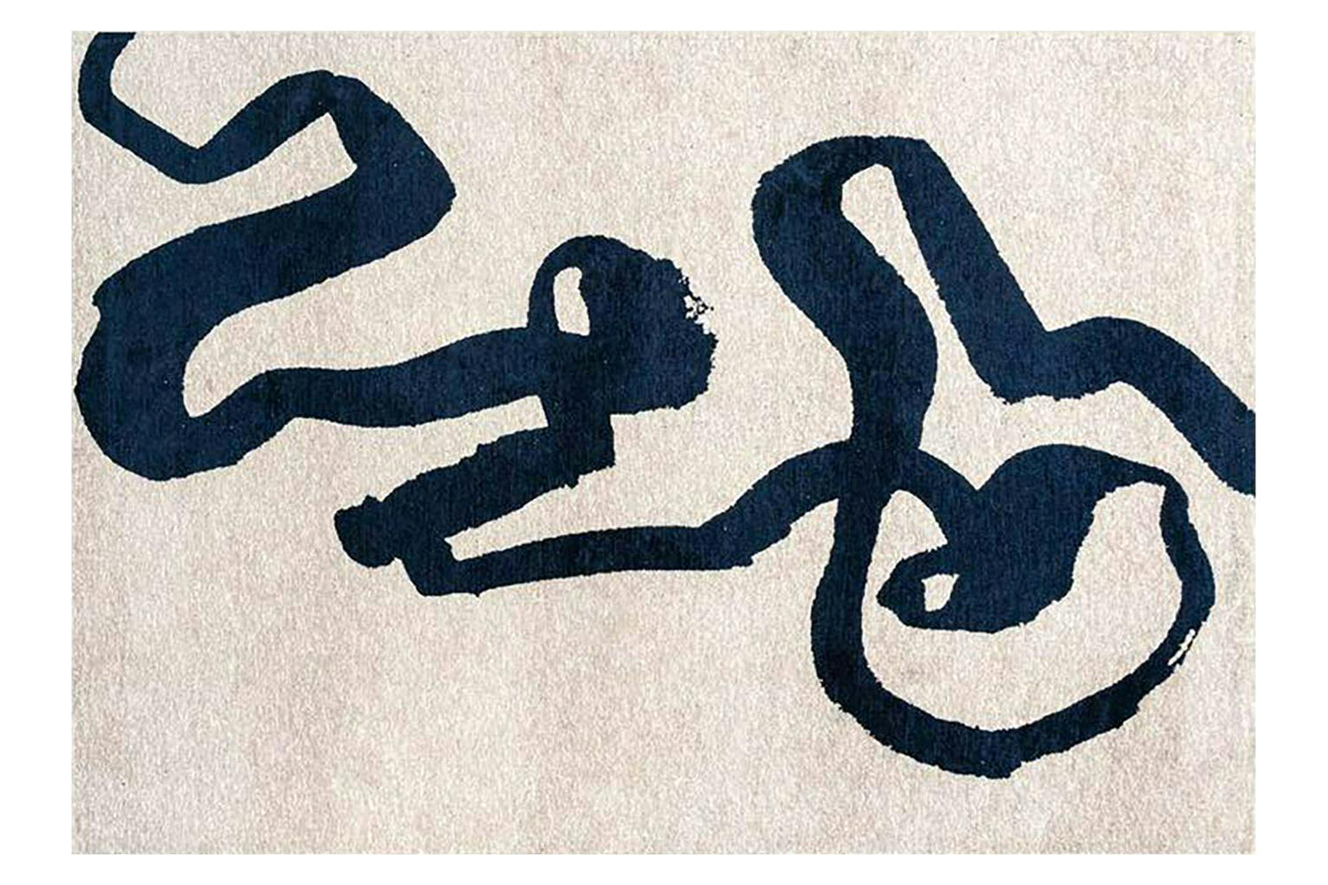 Louis De Poortere | Ribbon Sea Eco Rug | Beige/Blue | 200 x 280 cm