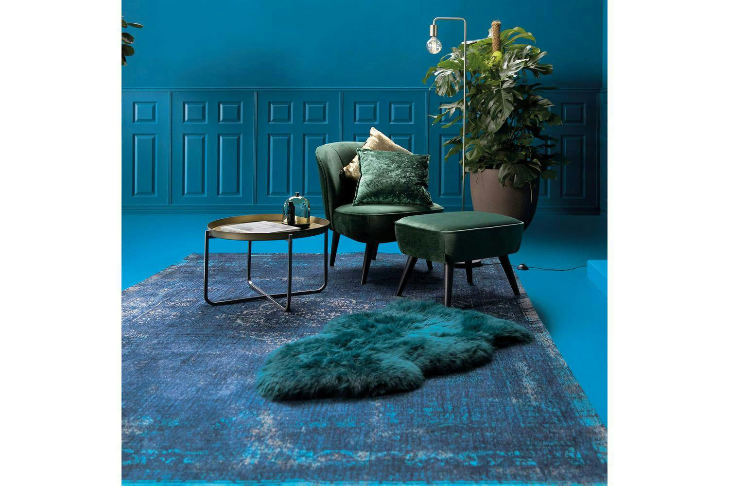 Louis De Poortere | Medallion Eco Rug | Blue | 170 x 240 cm-3
