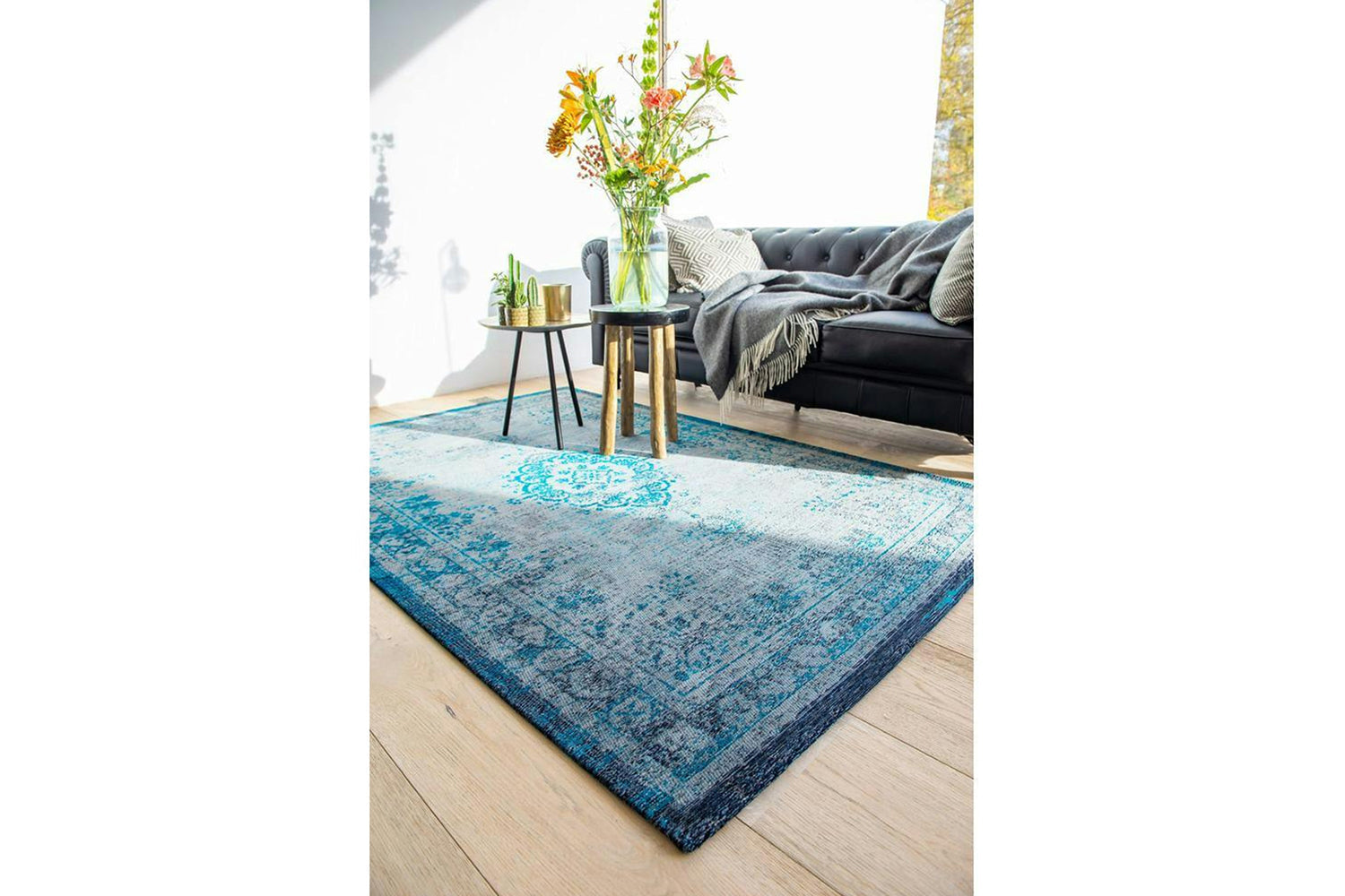 Louis De Poortere | Medallion Eco Rug | Grey/Blue | 170 x 240 cm-2