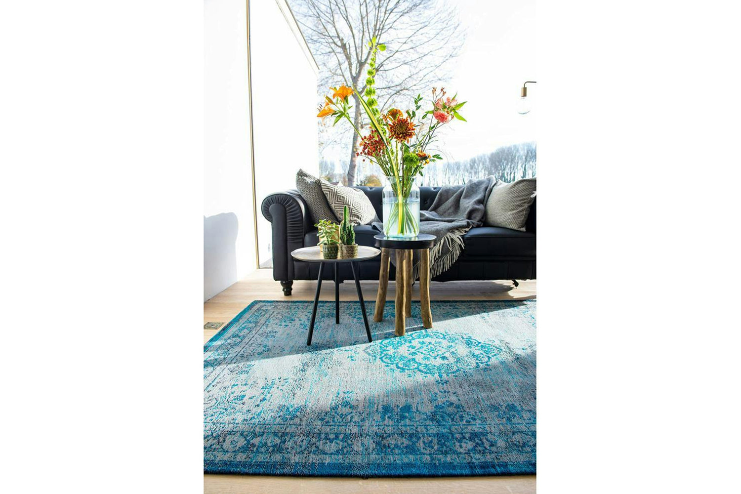 Louis De Poortere | Medallion Eco Rug | Grey/Blue | 170 x 240 cm-4