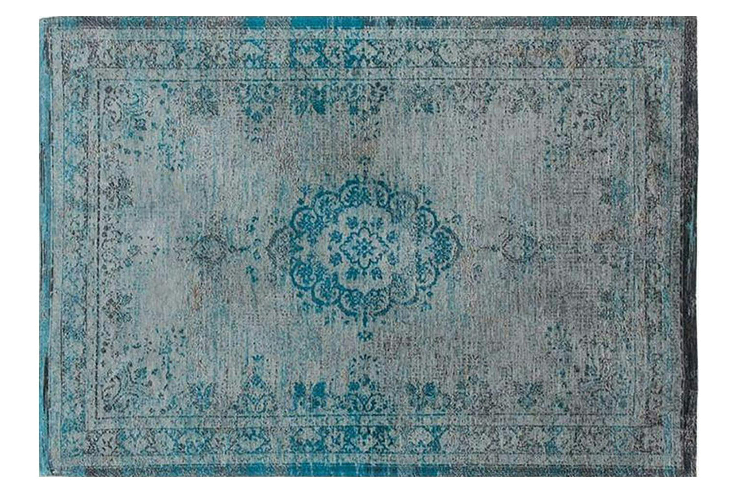 Louis De Poortere | Medallion Eco Rug | Grey/Blue | 200 x 280 cm