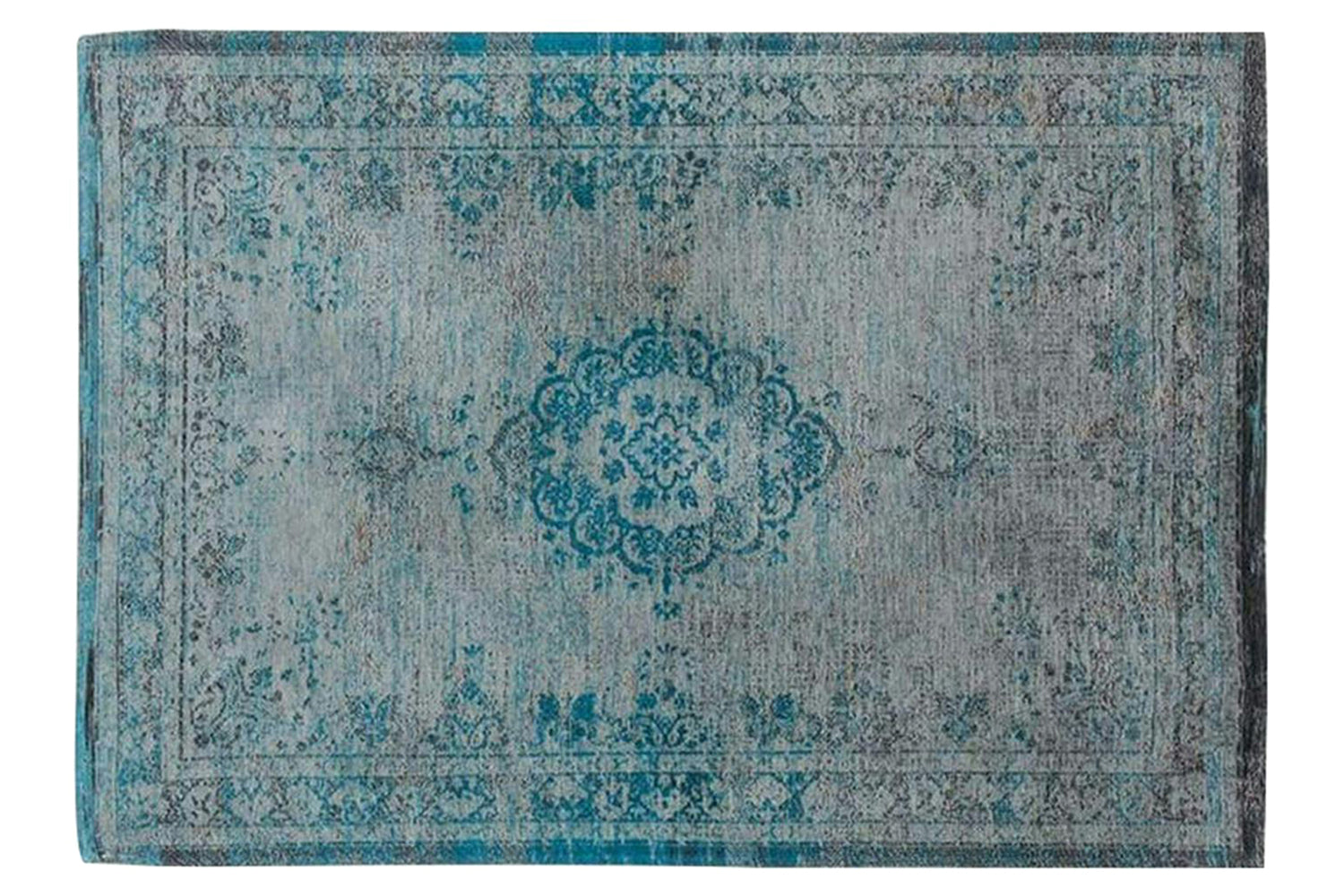Louis De Poortere | Medallion Eco Rug | Grey/Blue | 280 x 390 cm