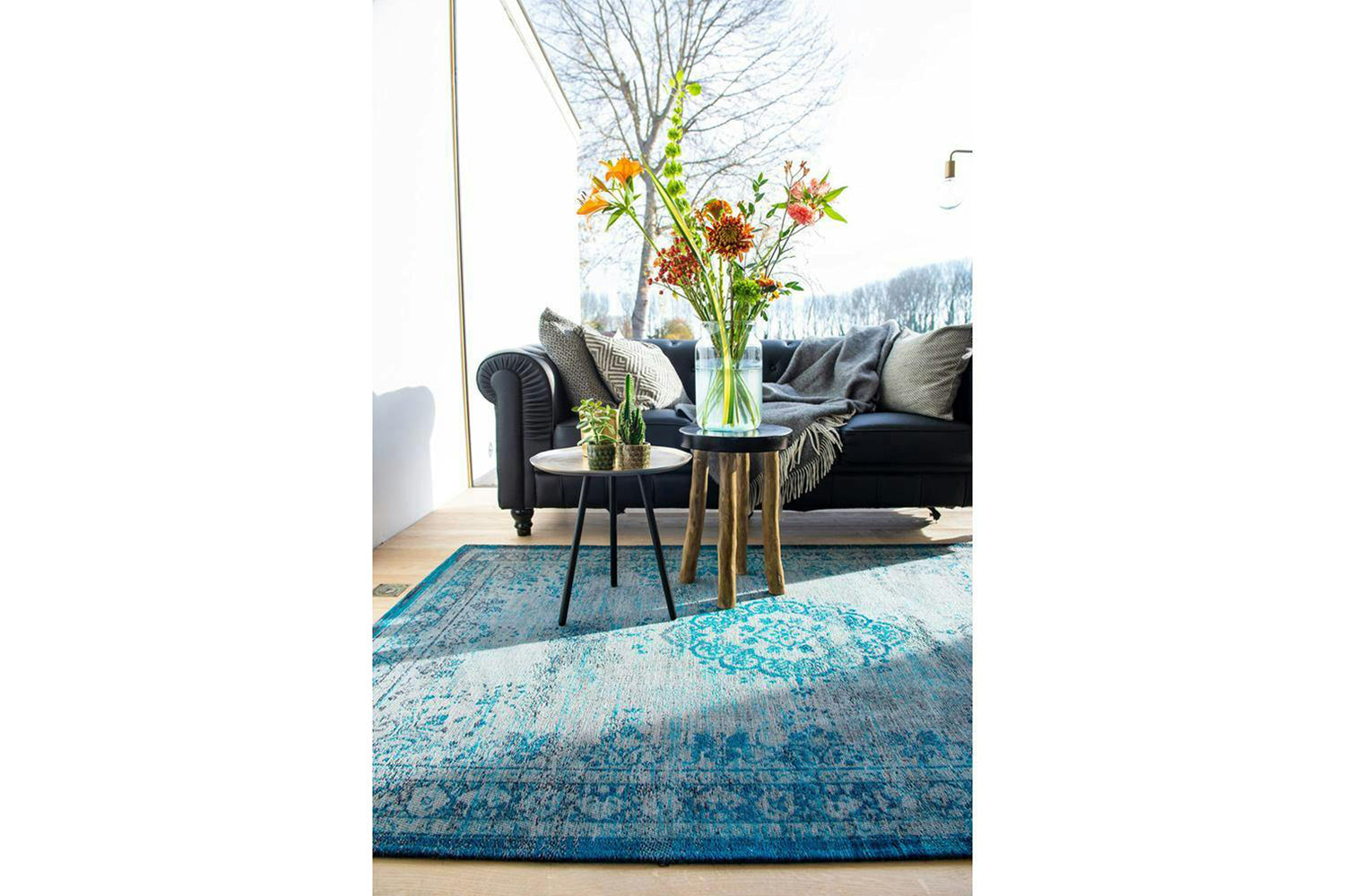 Louis De Poortere | Medallion Eco Rug | Grey/Blue | 280 x 390 cm-4