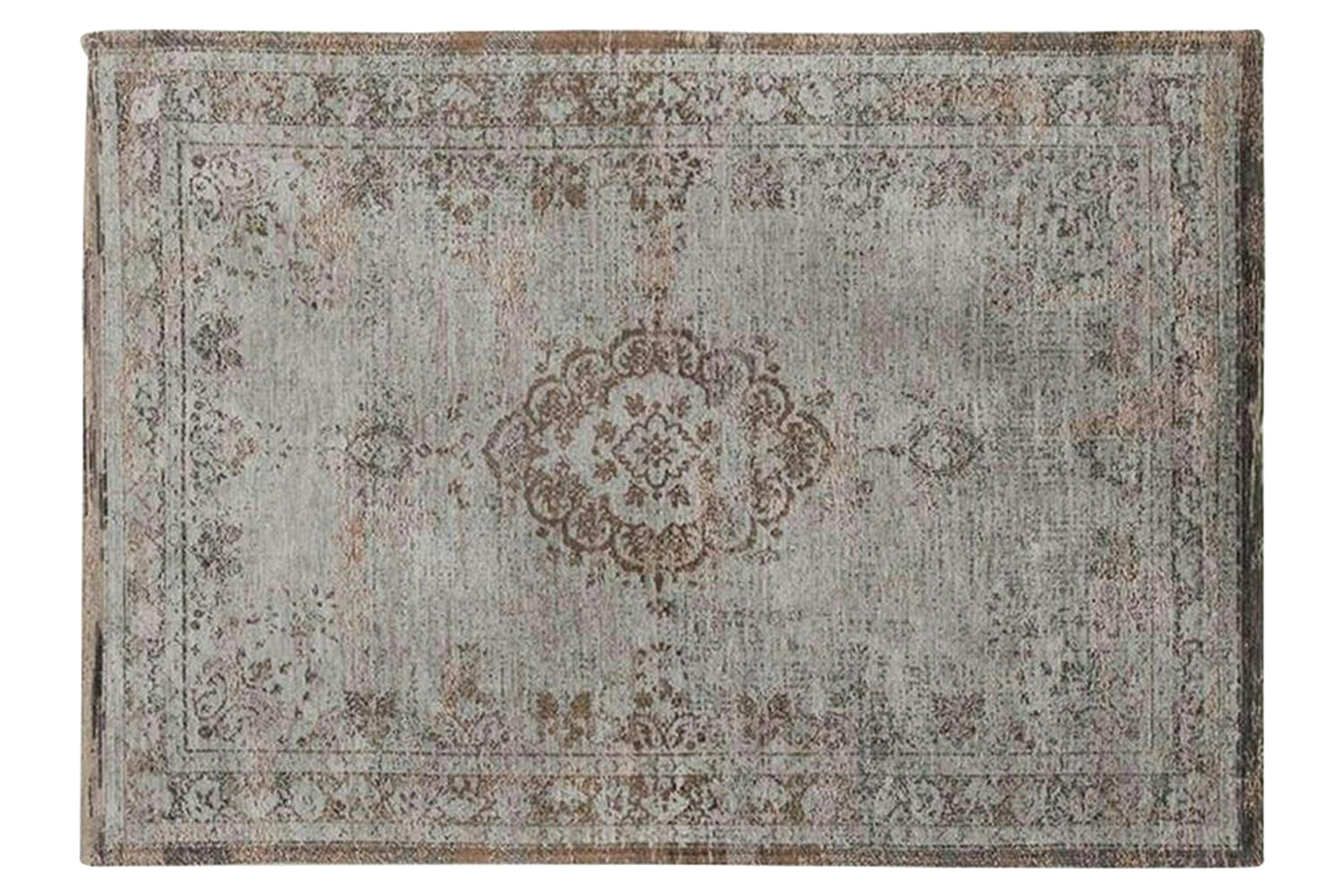 Louis De Poortere | Medallion Eco Rug | Grey Ebony | 140 x 200 cm