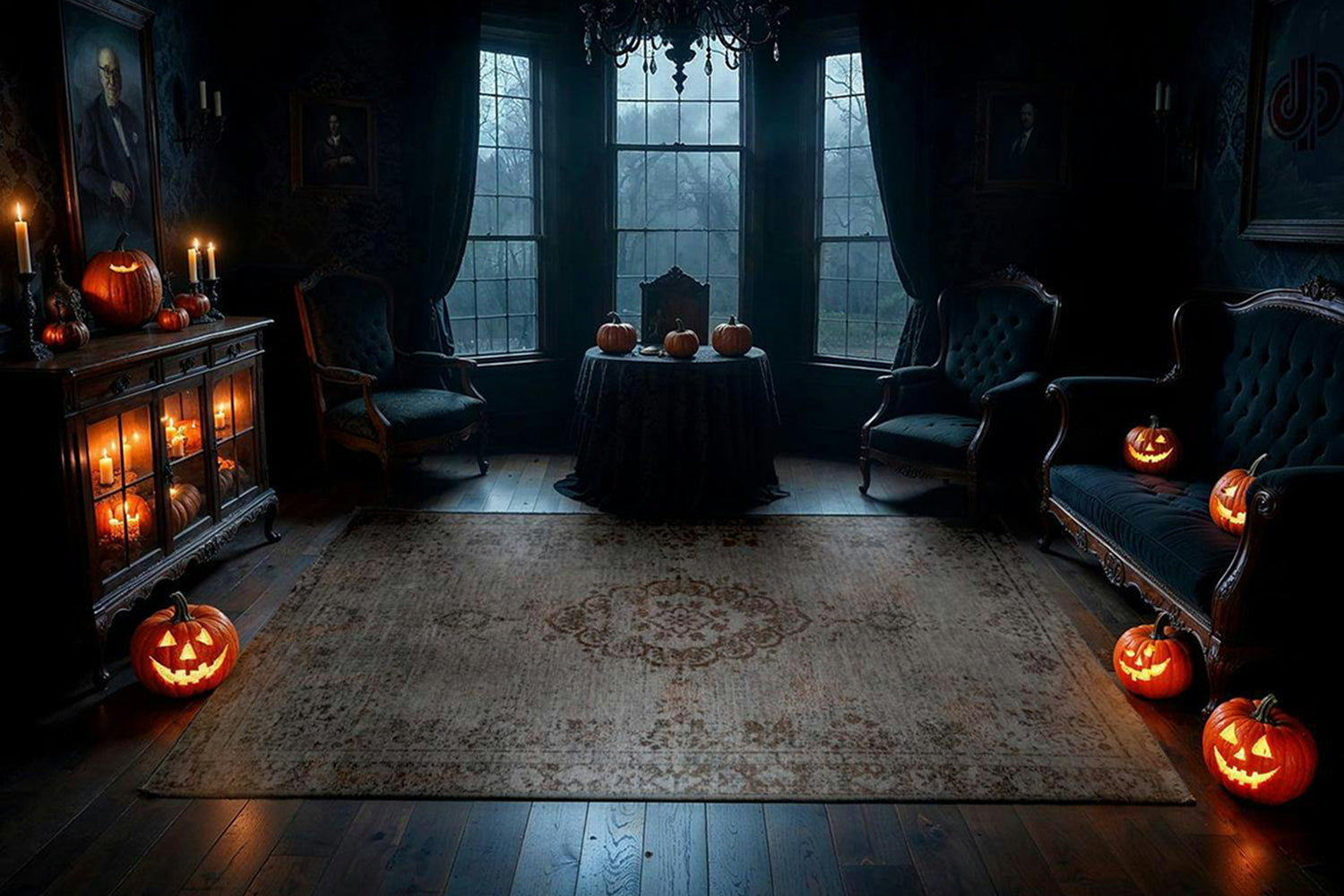 Louis De Poortere | Medallion Eco Rug | Grey Ebony | 140 x 200 cm-7
