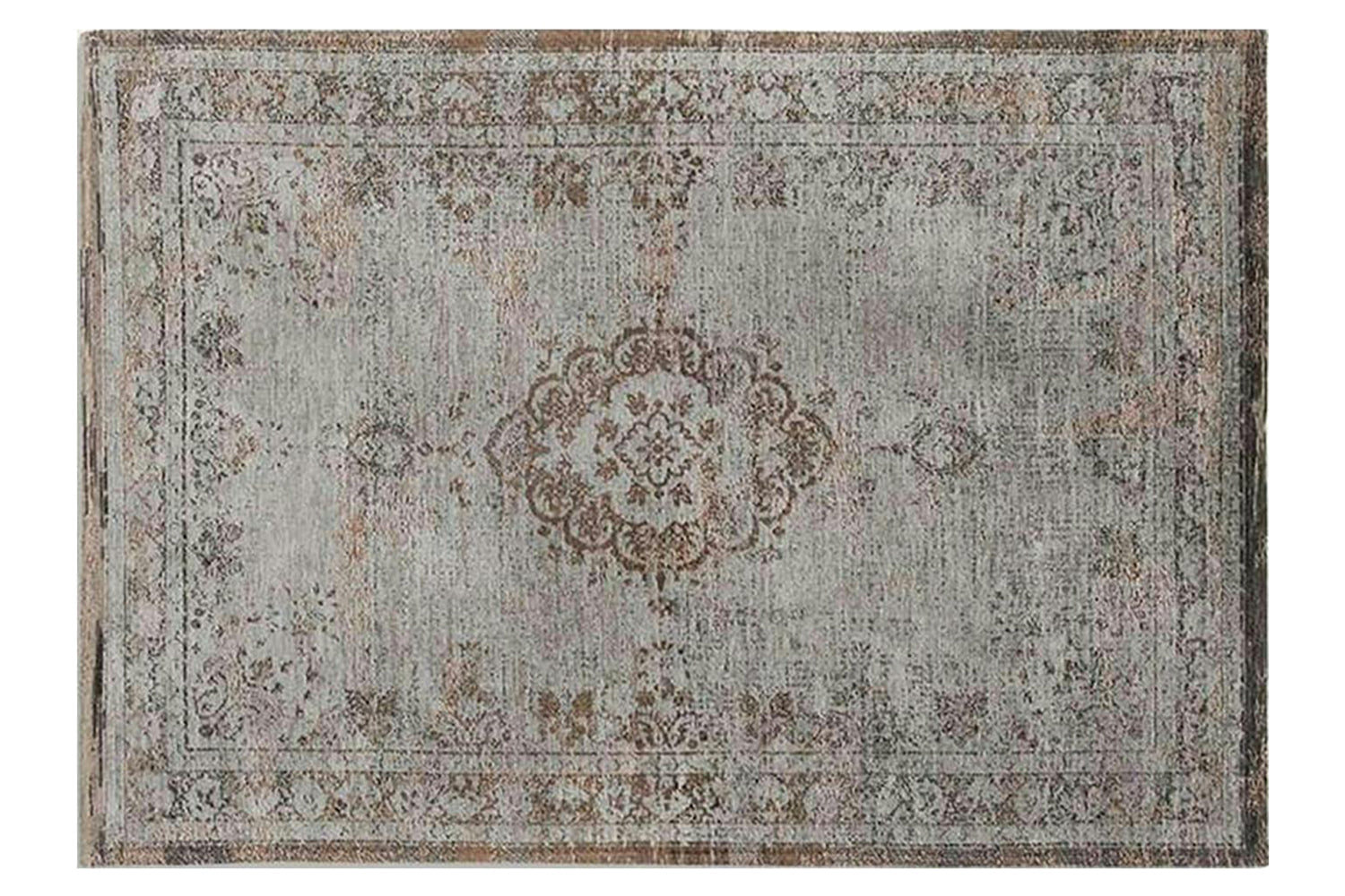 Louis De Poortere | Medallion Eco Rug | Grey Ebony | 170 x 240 cm