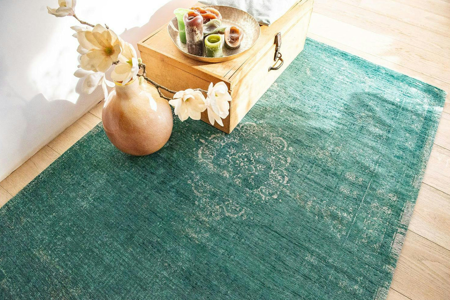 Louis De Poortere | Medallion Eco Rug | Jade | 240 x 340 cm-2