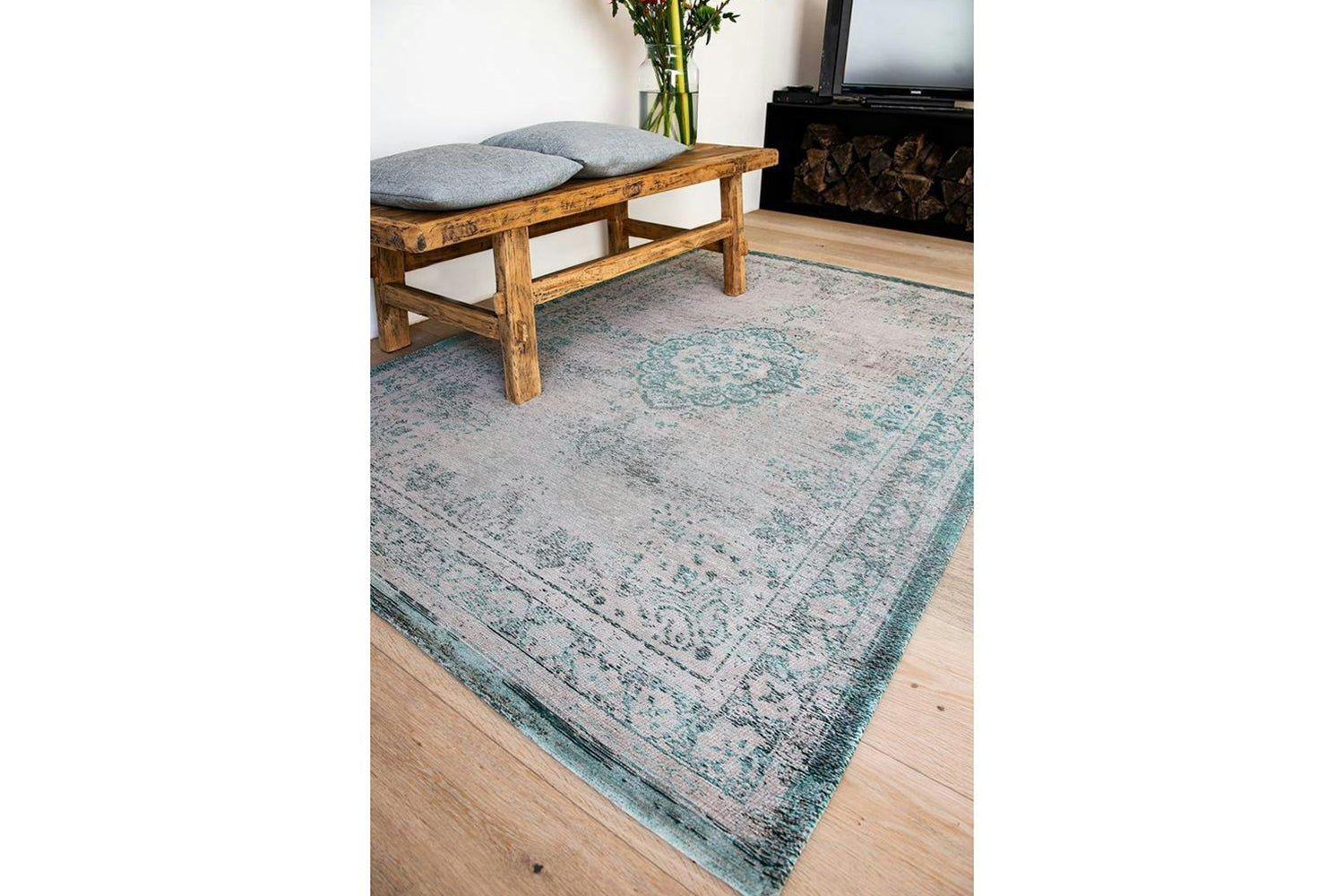 Louis De Poortere | Medallion Eco Rug | Jade Oyster | 200 x 280 cm-5