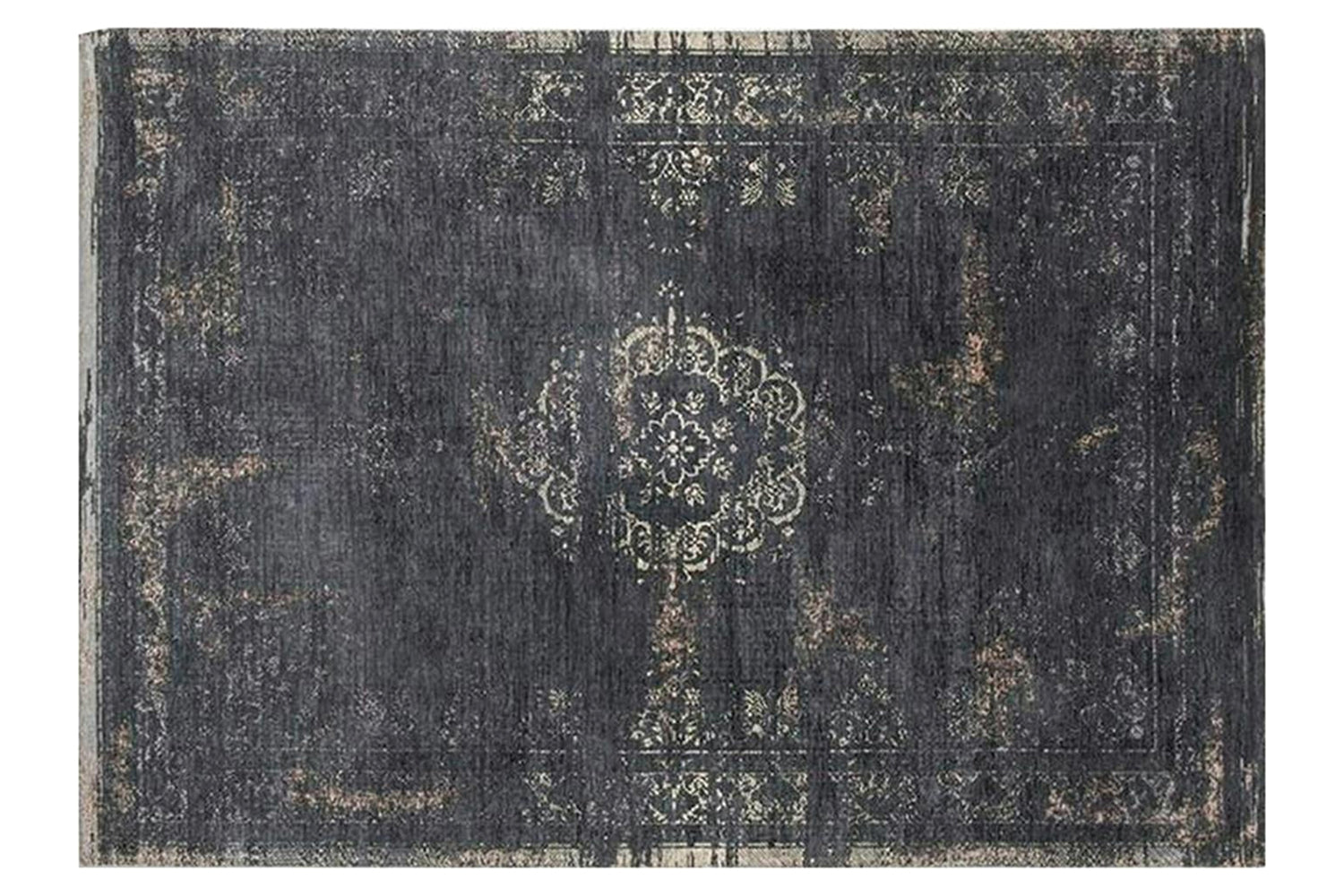 Louis De Poortere | Medallion Eco Rug | Mineral Black | 240 x 340 cm