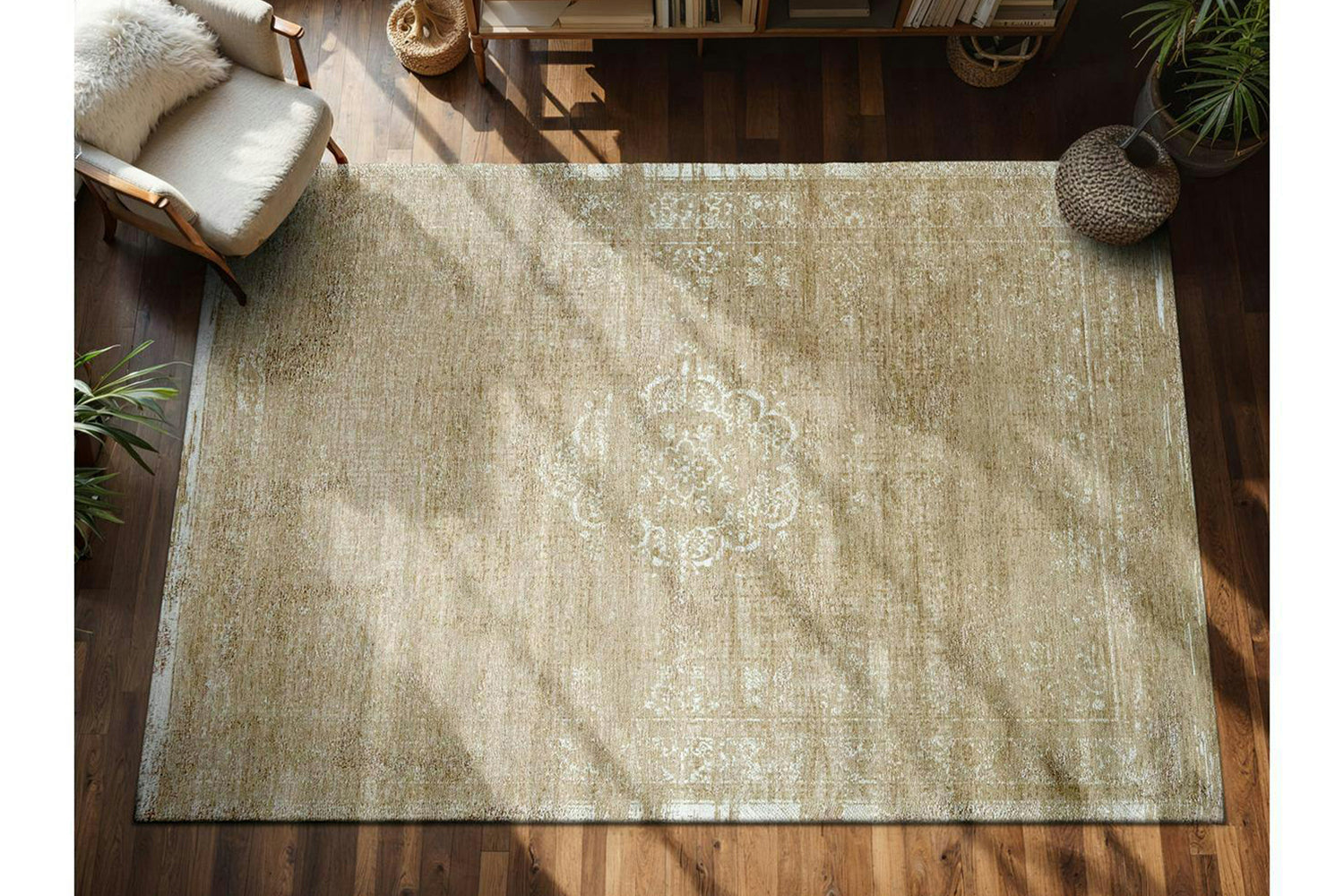 Louis De Poortere | Medallion Eco Rug | Beige | 80 x 150 cm-2