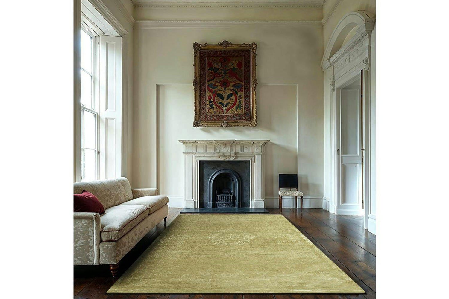 Louis De Poortere | Medallion Eco Rug | Beige | 140 x 200 cm-2