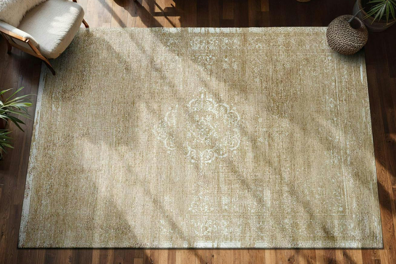 Louis De Poortere | Medallion Eco Rug | Beige | 280 x 390 cm-2