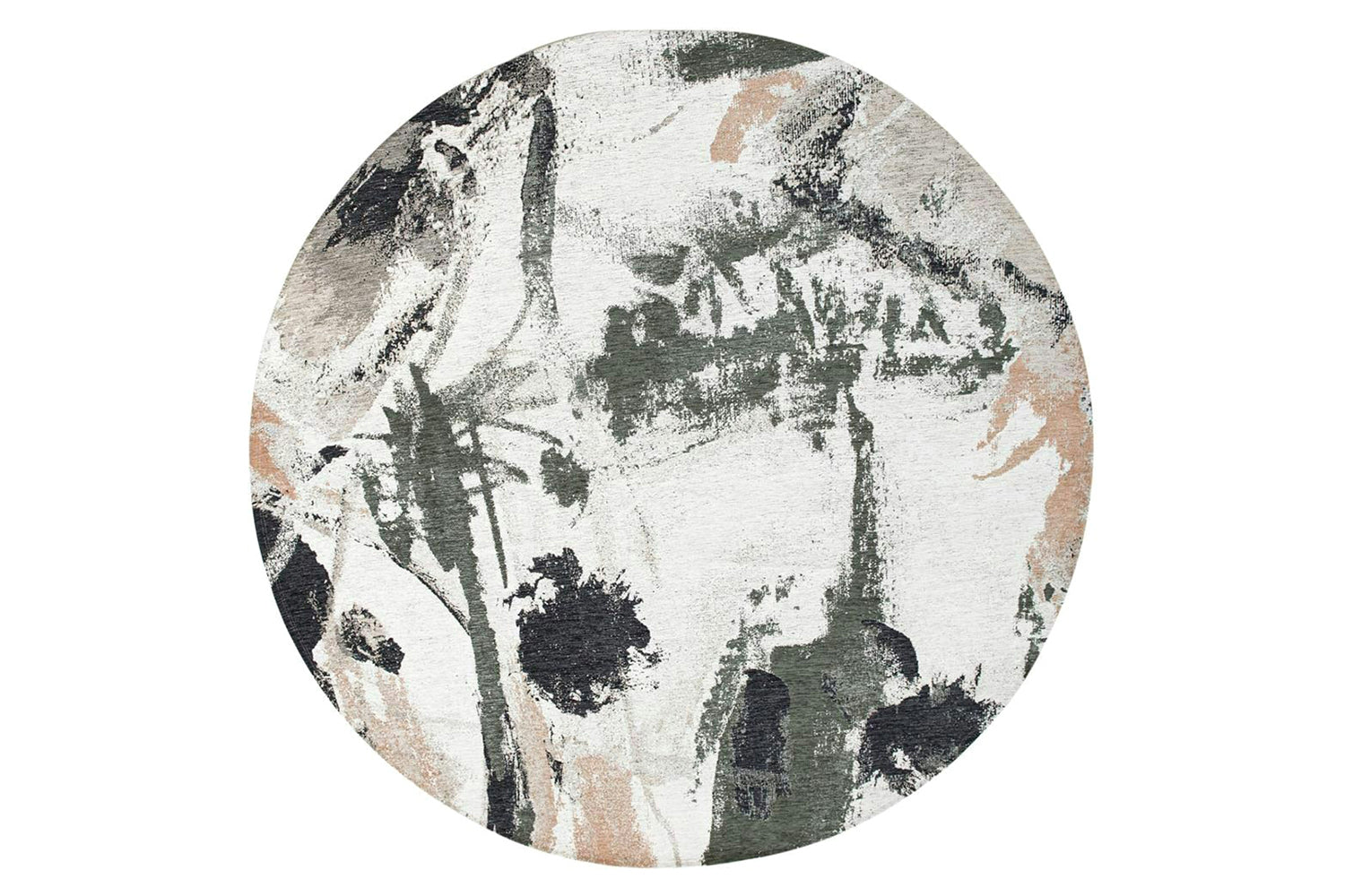 Louis De Poortere | Fresque Indian Rice Eco Round Rug | Multicolour | 240 x 240 cm
