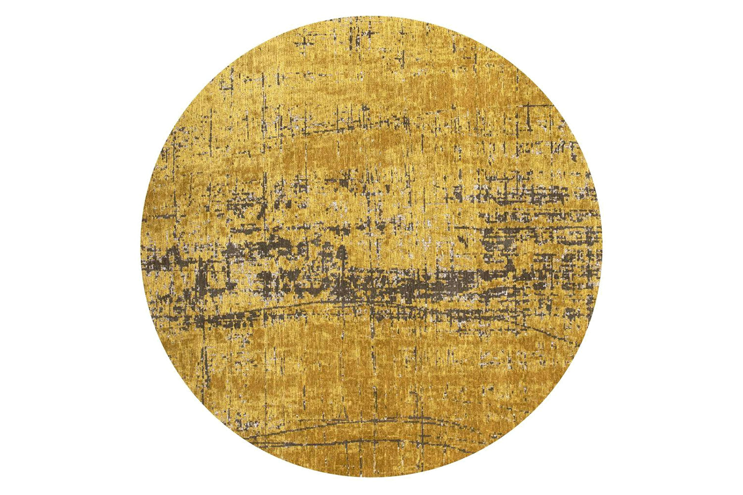 Louis De Poortere | Griff Eco Round Rug | Yellow | 140 x 140 cm