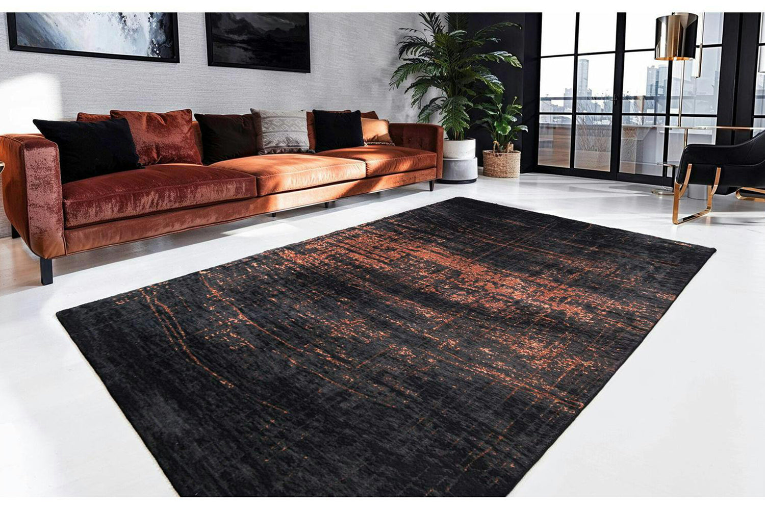 Louis De Poortere | Griff Eco Rug | Black/Brown | 200 x 280 cm-2