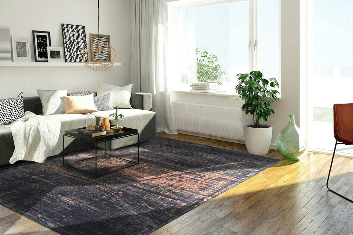 Louis De Poortere | Griff Eco Rug | Black/Brown | 240 x 340 cm-9