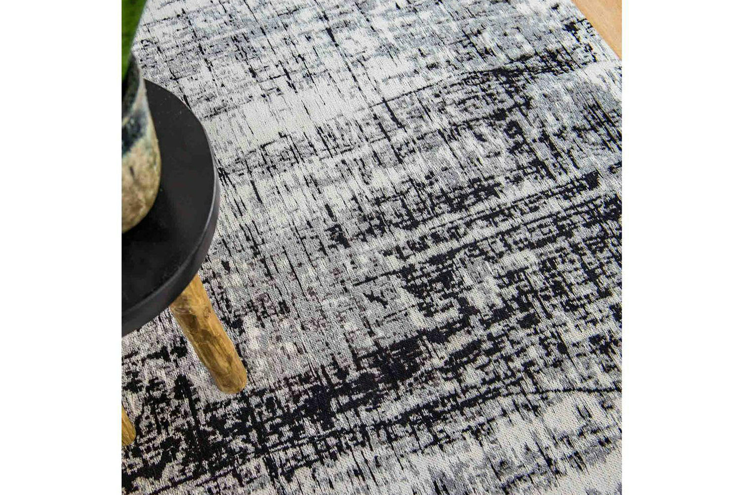 Louis De Poortere | Griff Eco Rug | Black/Grey | 80 x 150 cm-3