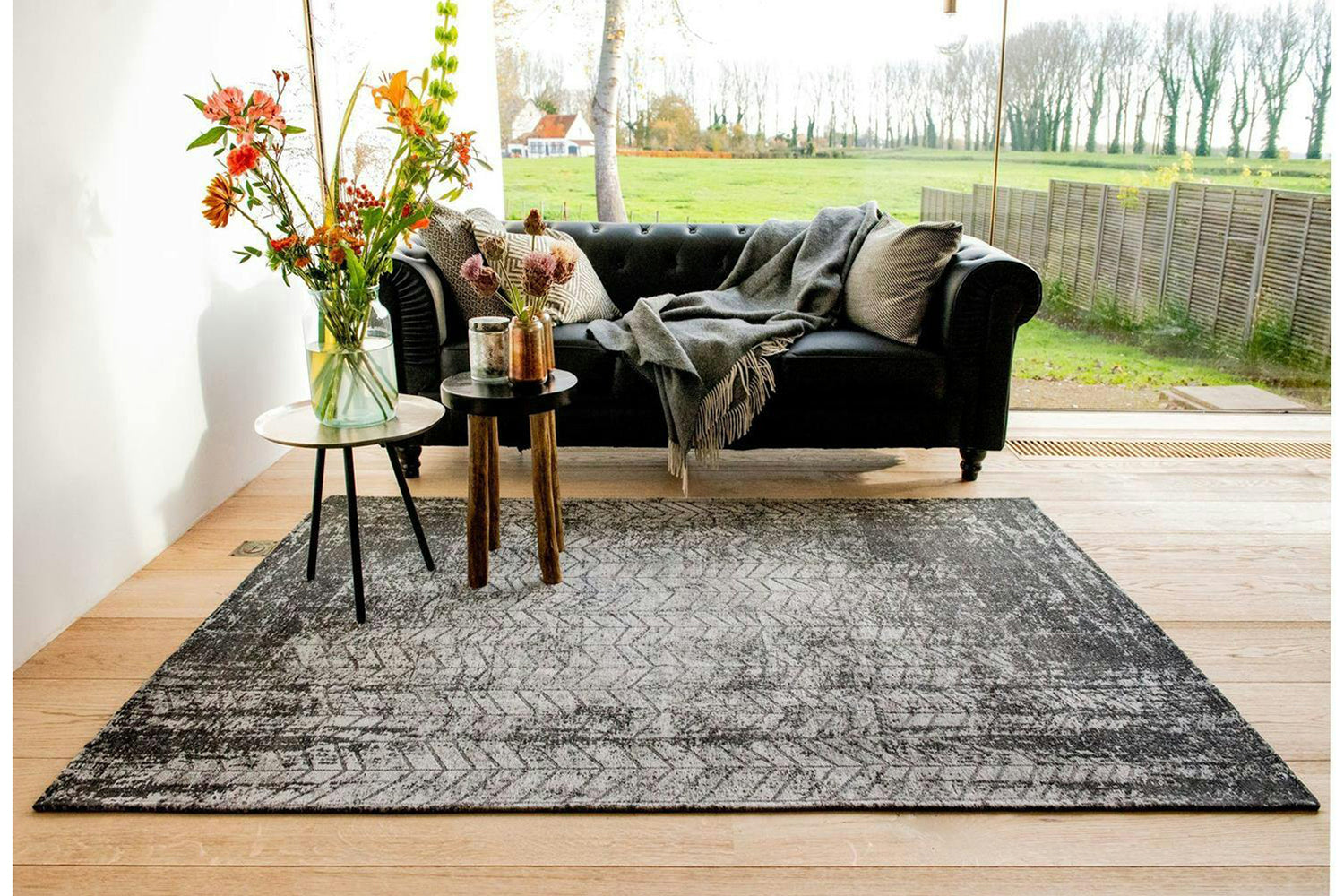Louis De Poortere | Jacob's Ladder Eco Rug | Harlem Contrast | 80 x 150 cm-2