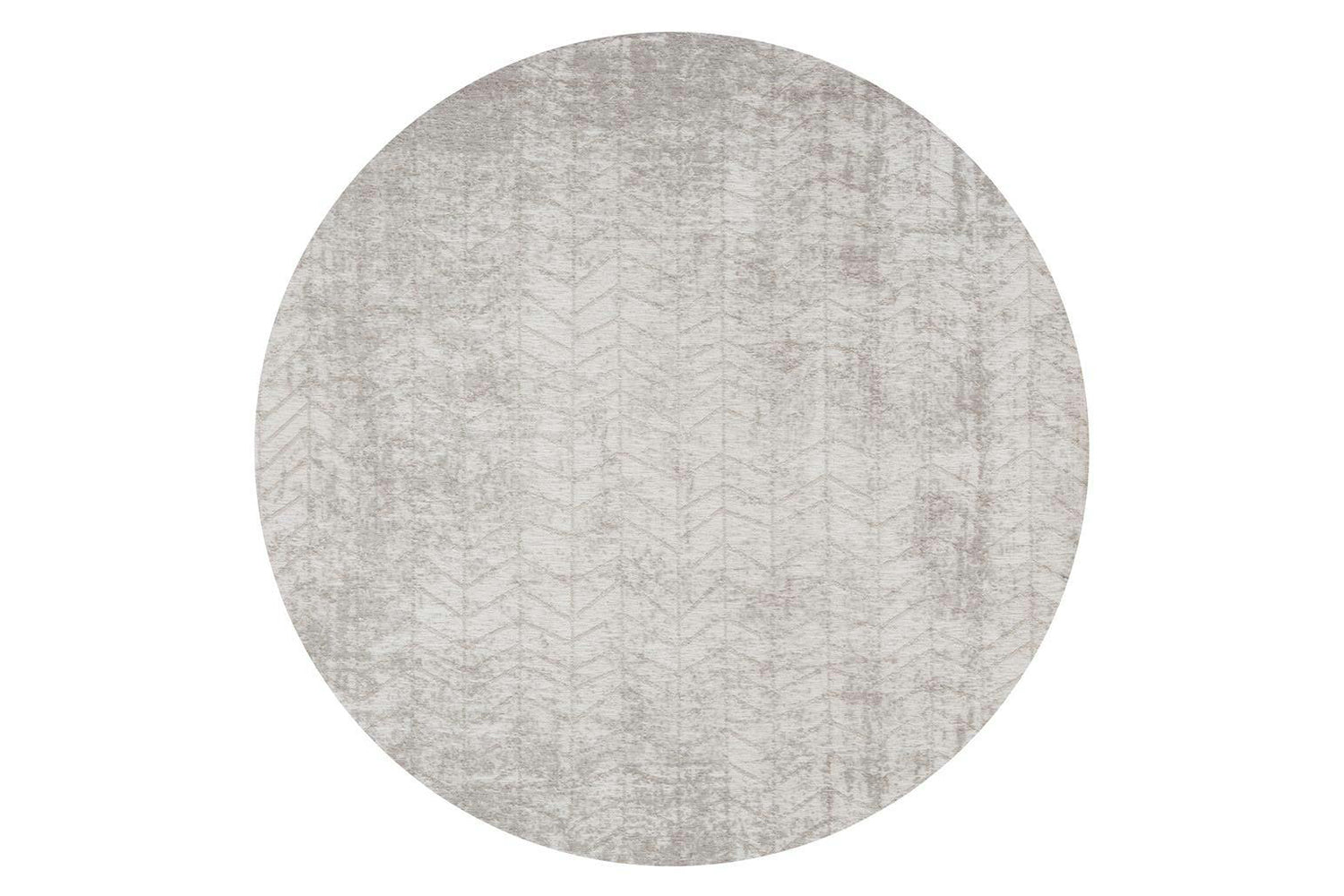 Louis De Poortere | Jacob's Ladder Eco Round Rug | Grey | 140 x 140 cm
