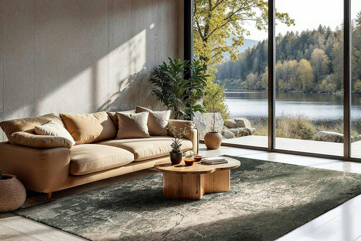 Louis De Poortere | Cracks Eco Rug | Green | 200 x 280 cm-2