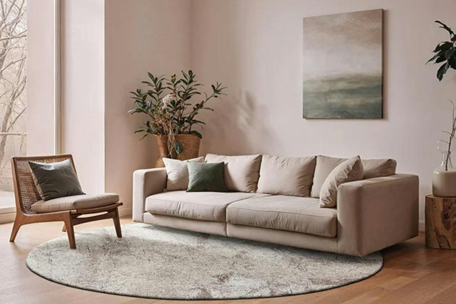 Louis De Poortere | Sol Albatre Eco Round Rug | Grey | 240 x 240 cm-2