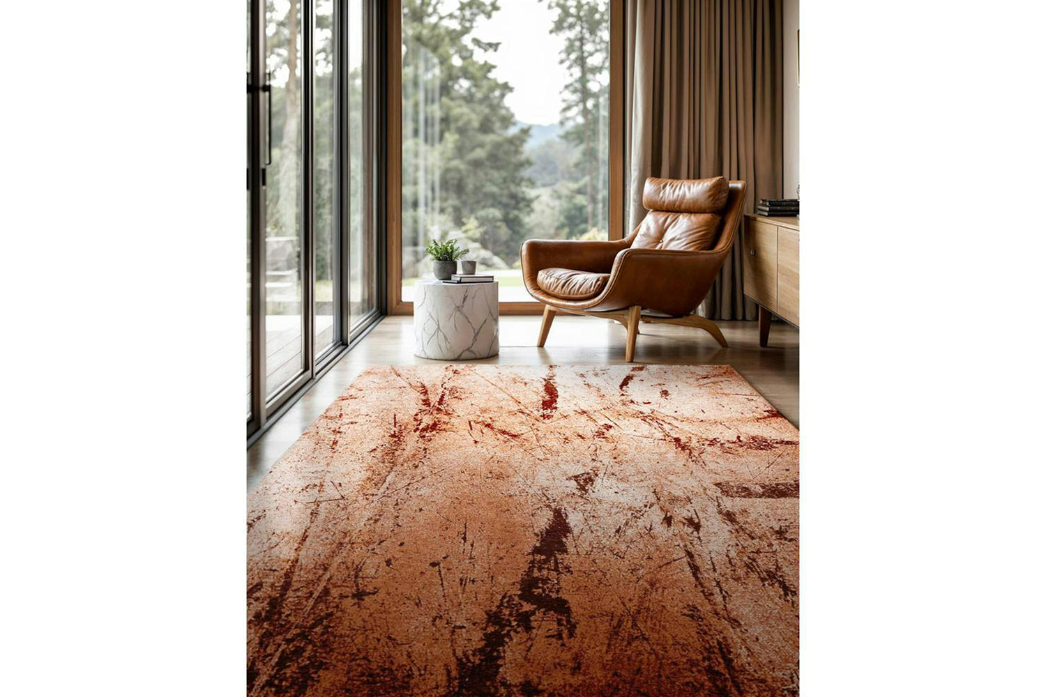 Louis De Poortere | Sol Tandoori Eco Rug | Orange | 140 x 200 cm-2