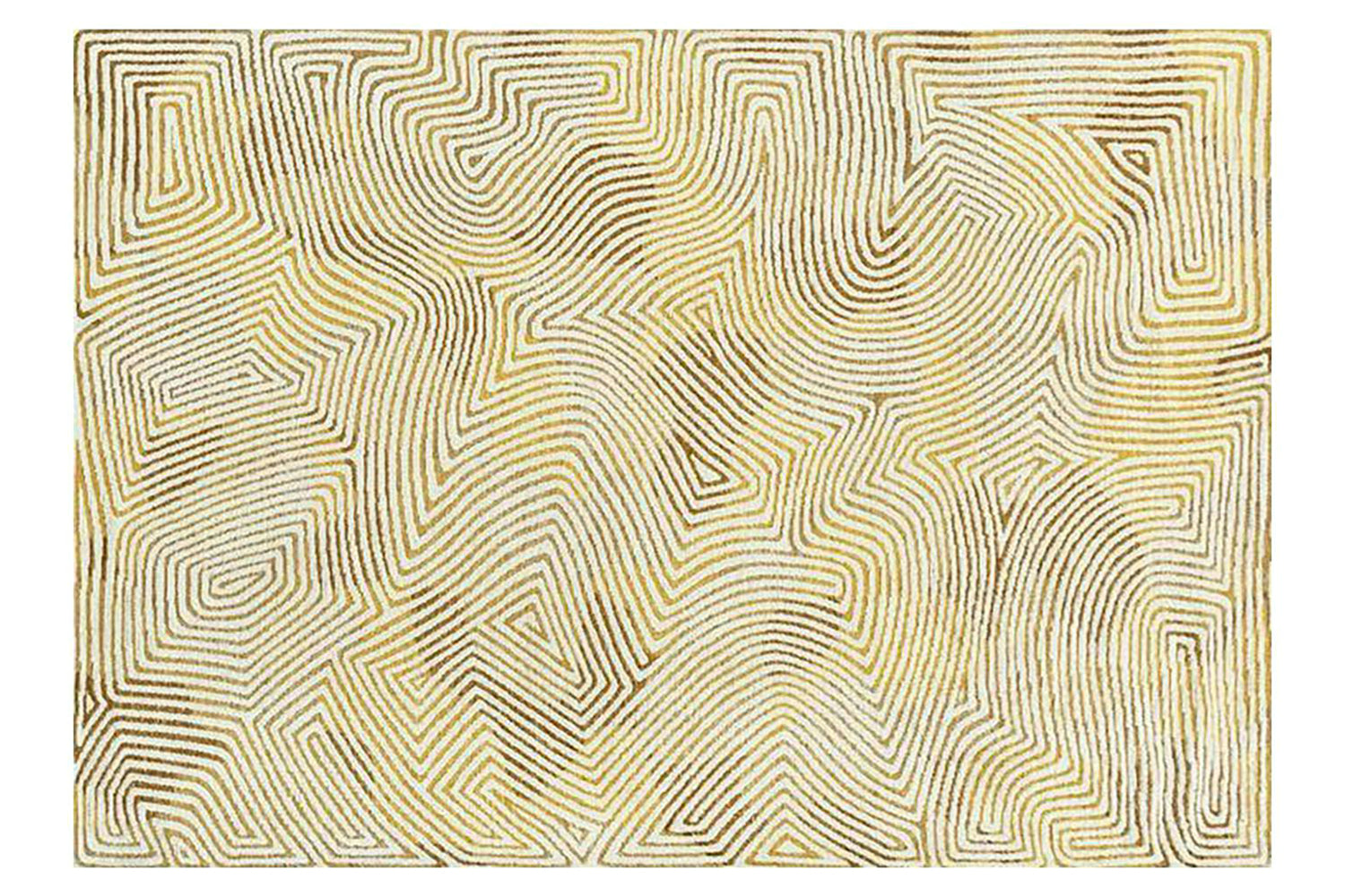 Louis De Poortere | Coral Indoor Eco Rug | Yellow | 140 x 200 cm