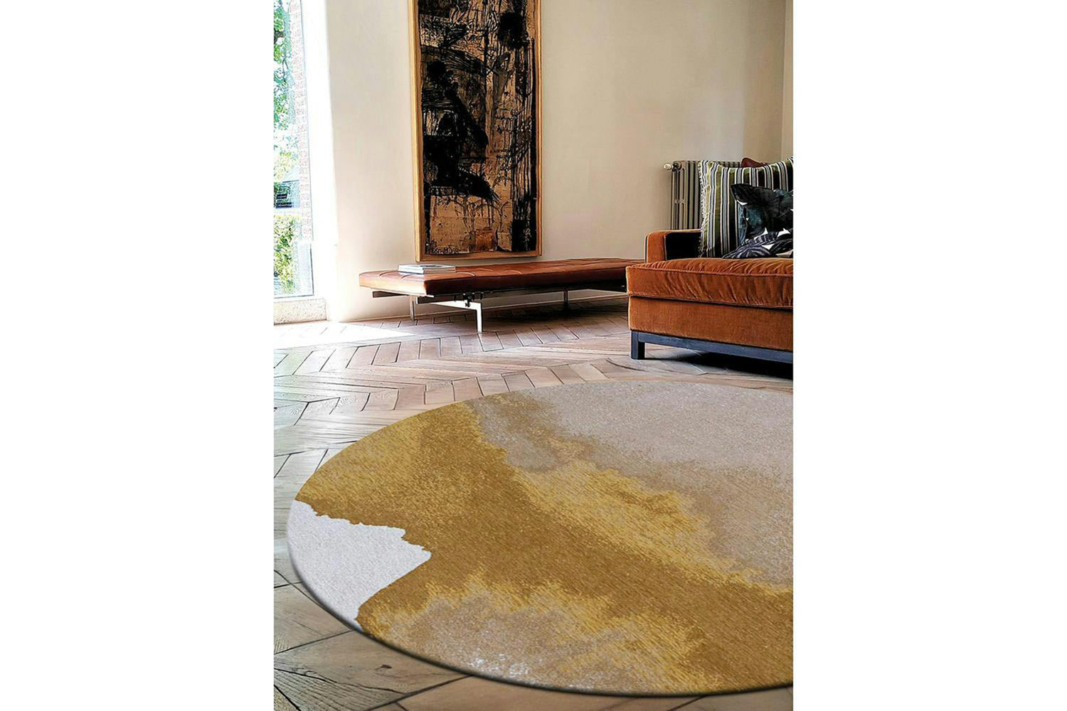 Louis De Poortere | Lagoon Eco Round Rug | Sunset | 240 x 240 cm-2