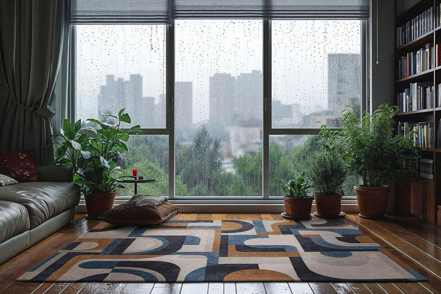 Louis De Poortere | Module Eco Rug | Camel Blue | 80 x 150 cm-8
