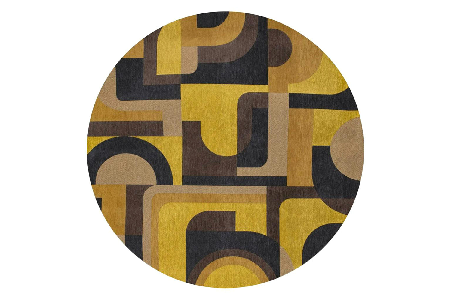 Louis De Poortere | Module Eco Round Rug | Yellow Meyer | 240 x 240 cm